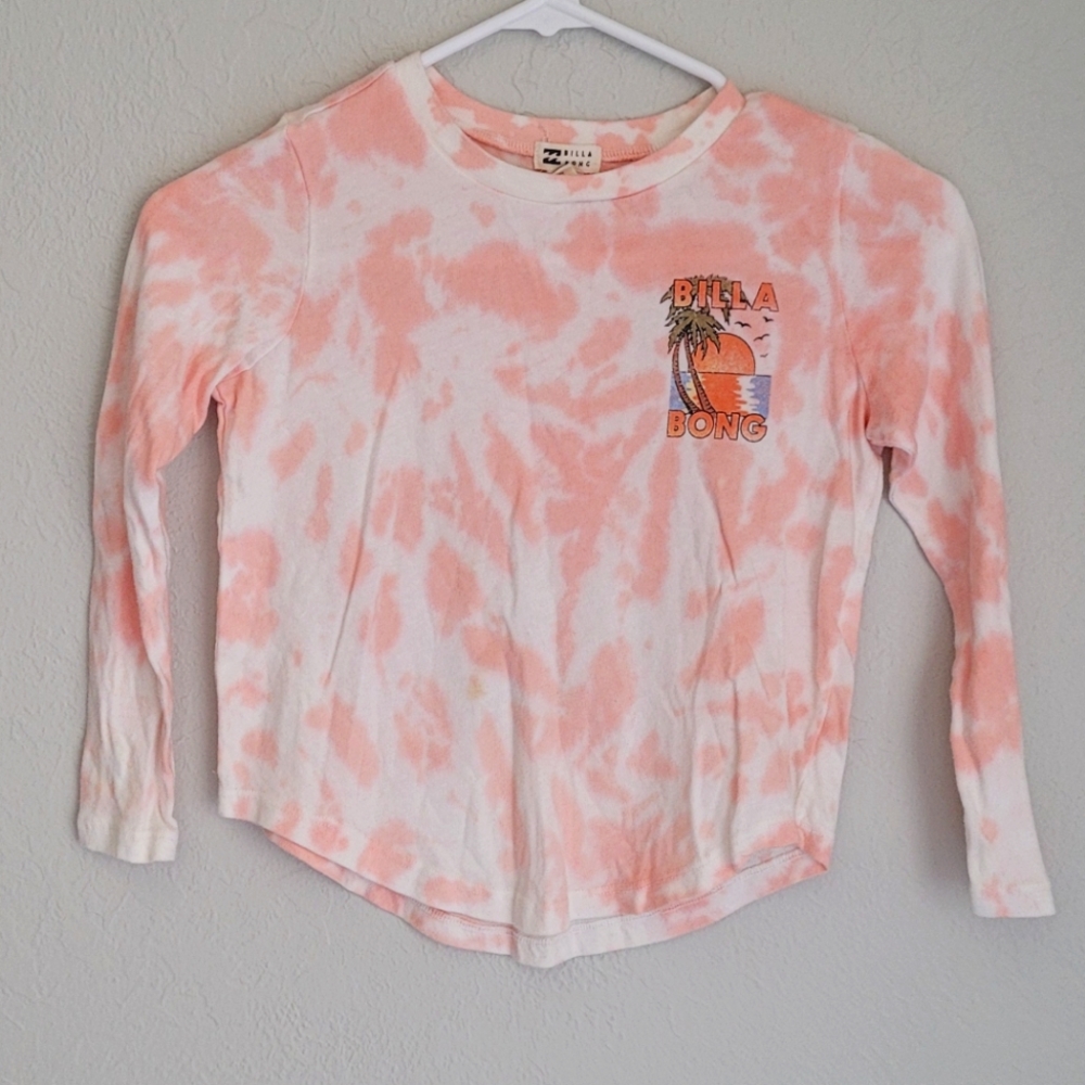 Girls Sz XS Billabong Orange Tie Dye T-Shirt